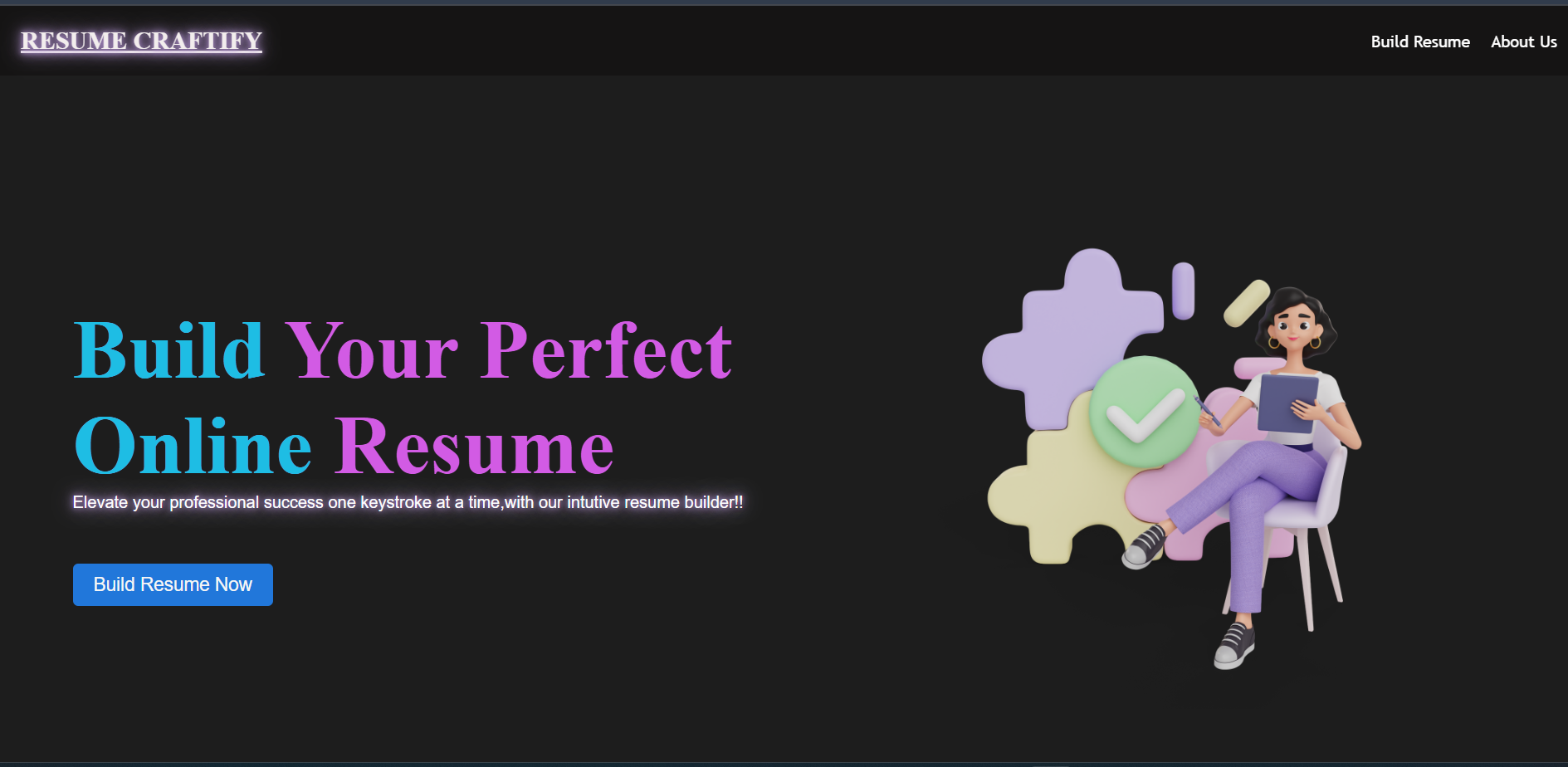 Resume Builder website preview image